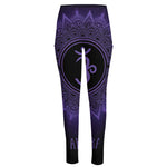 Sahasrara Chakra Symbol Print High-Waisted Pocket Leggings
