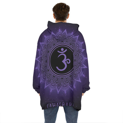 Sahasrara Chakra Symbol Print Hoodie Blanket