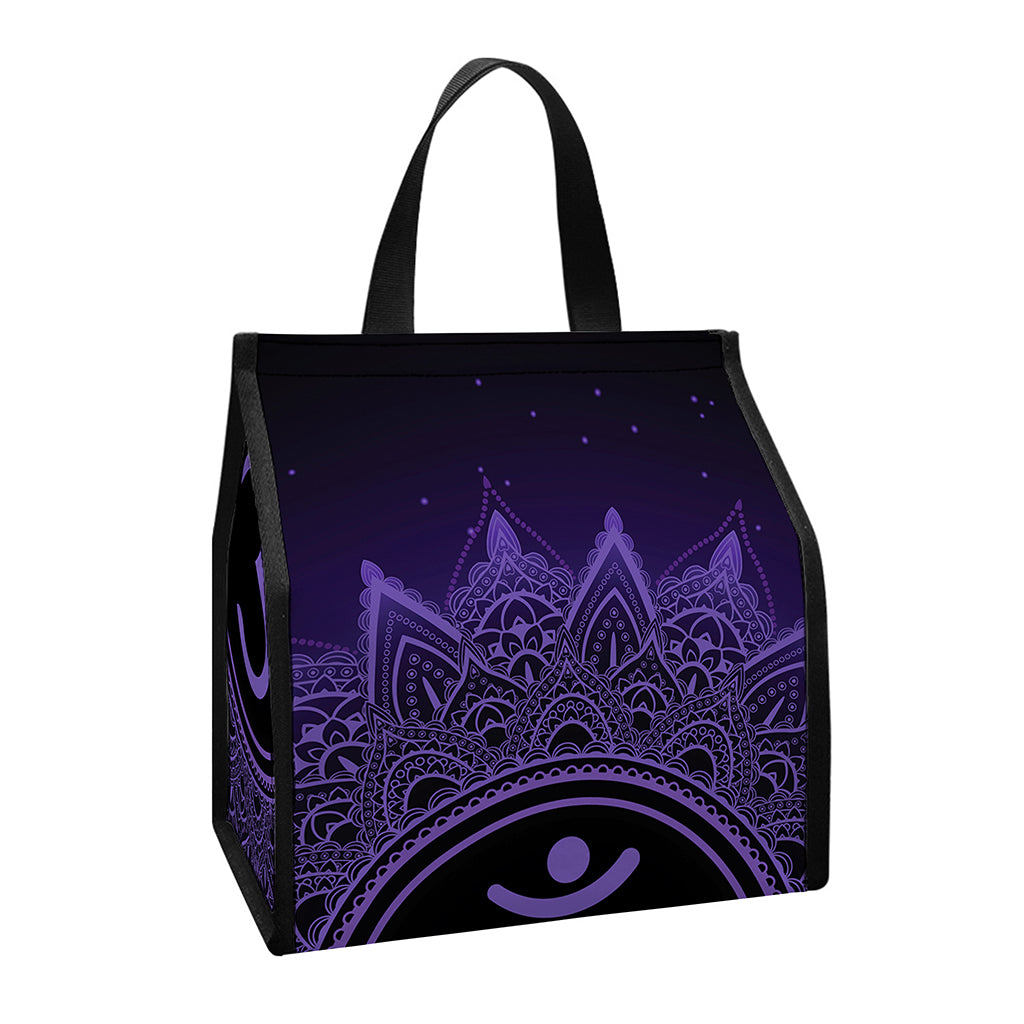 Sahasrara Chakra Symbol Print Insulated Lunch Tote