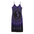 Sahasrara Chakra Symbol Print Jersey Midi Cami Dress