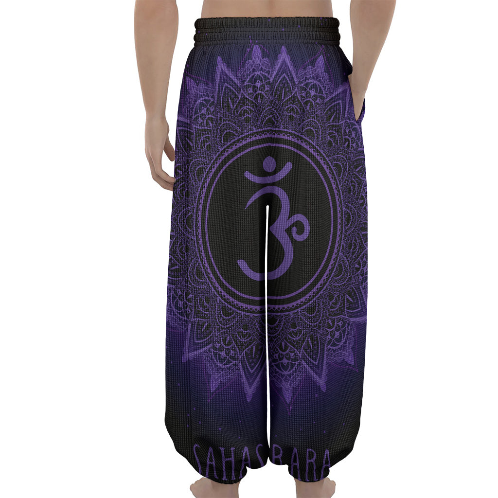 Sahasrara Chakra Symbol Print Lantern Pants