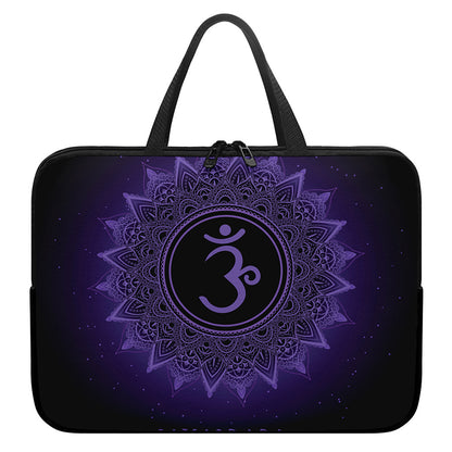 Sahasrara Chakra Symbol Print Laptop Sleeve With Handle