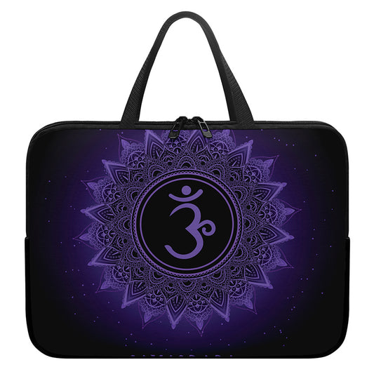 Sahasrara Chakra Symbol Print Laptop Sleeve With Handle