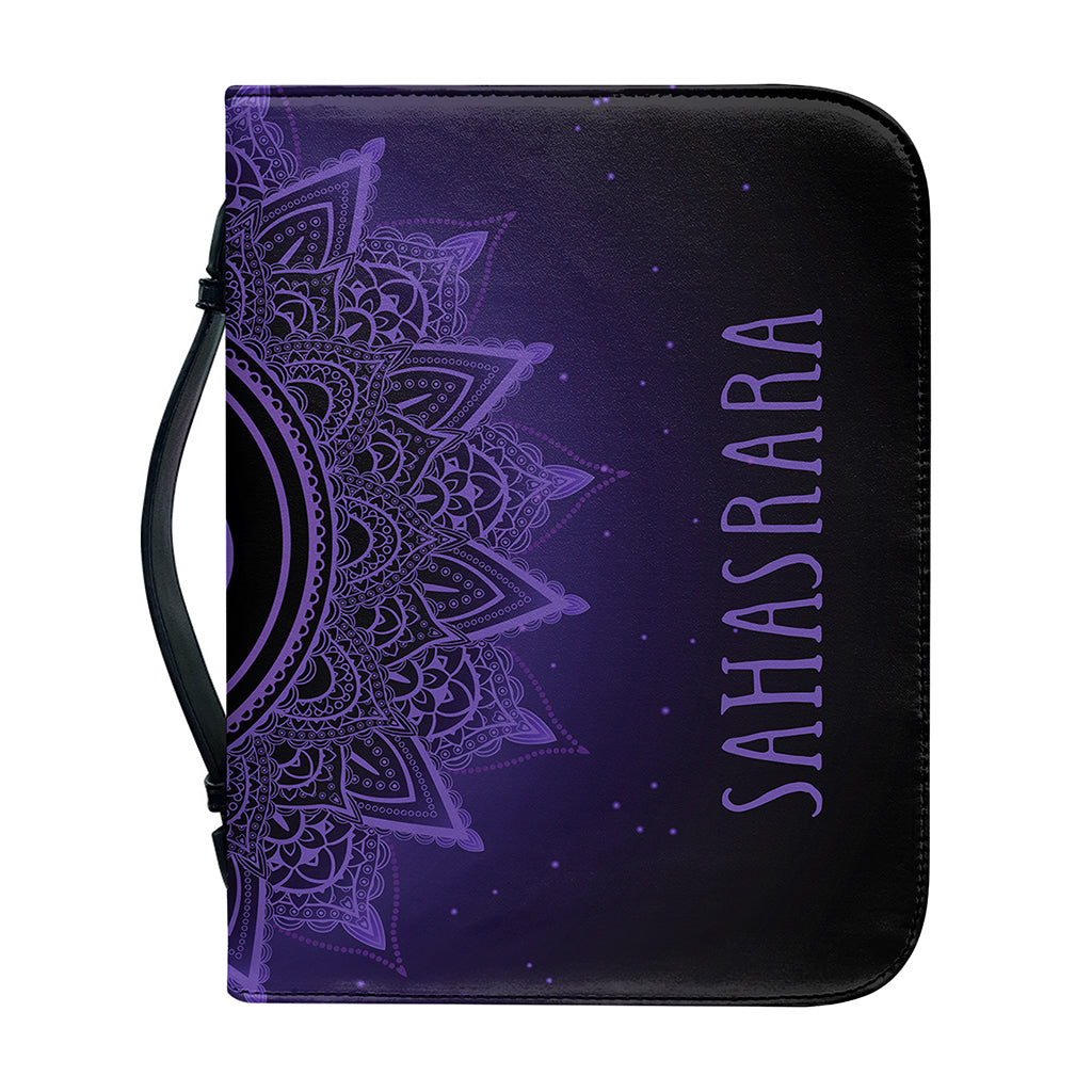 Sahasrara Chakra Symbol Print Leather Bible Cover