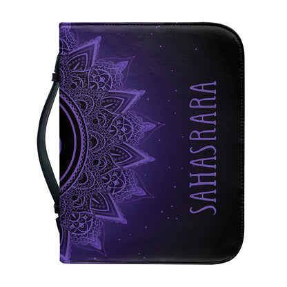 Sahasrara Chakra Symbol Print Leather Bible Cover