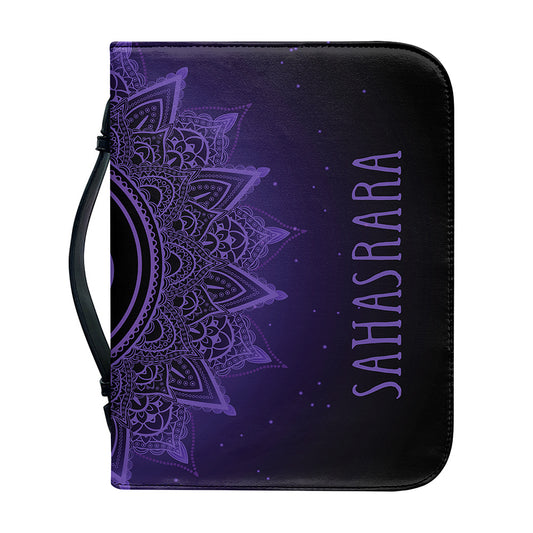 Sahasrara Chakra Symbol Print Leather Bible Cover