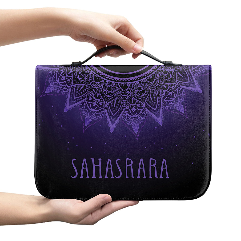 Sahasrara Chakra Symbol Print Leather Bible Cover