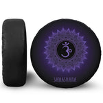 Sahasrara Chakra Symbol Print Leather Spare Tire Cover