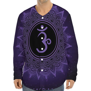 Sahasrara Chakra Symbol Print Long Sleeve Baseball Jersey