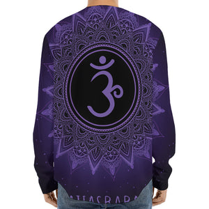 Sahasrara Chakra Symbol Print Long Sleeve Baseball Jersey