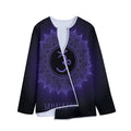 Sahasrara Chakra Symbol Print Long Sleeve Short Coat