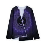 Sahasrara Chakra Symbol Print Long Sleeve Short Coat