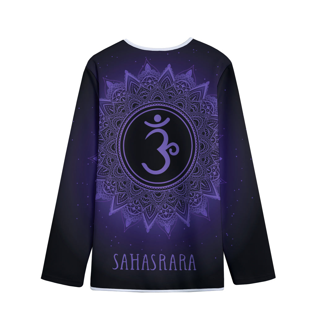 Sahasrara Chakra Symbol Print Long Sleeve Short Coat