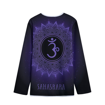 Sahasrara Chakra Symbol Print Long Sleeve Short Coat