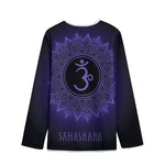 Sahasrara Chakra Symbol Print Long Sleeve Short Coat