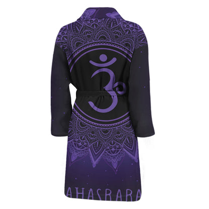 Sahasrara Chakra Symbol Print Men's Bathrobe