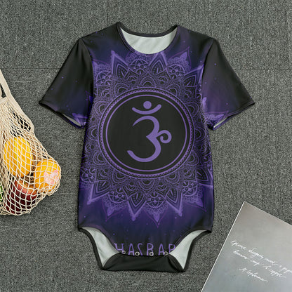 Sahasrara Chakra Symbol Print Men's Bodysuit