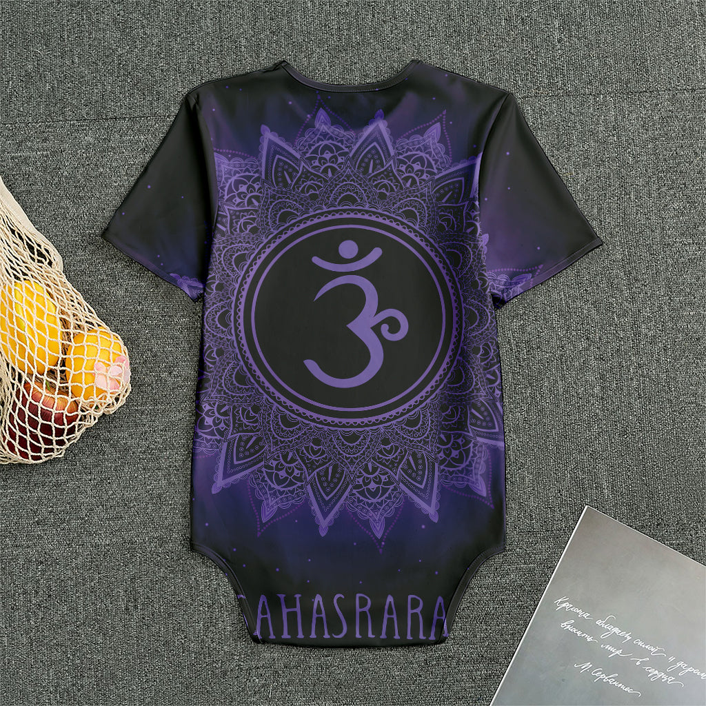 Sahasrara Chakra Symbol Print Men's Bodysuit