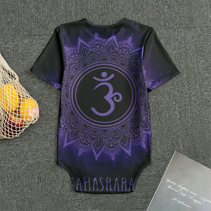 Sahasrara Chakra Symbol Print Men's Bodysuit