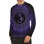 Sahasrara Chakra Symbol Print Men's Long Sleeve Rash Guard