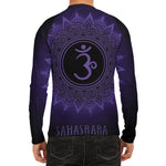 Sahasrara Chakra Symbol Print Men's Long Sleeve Rash Guard