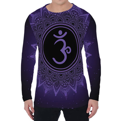 Sahasrara Chakra Symbol Print Men's Long Sleeve T-Shirt