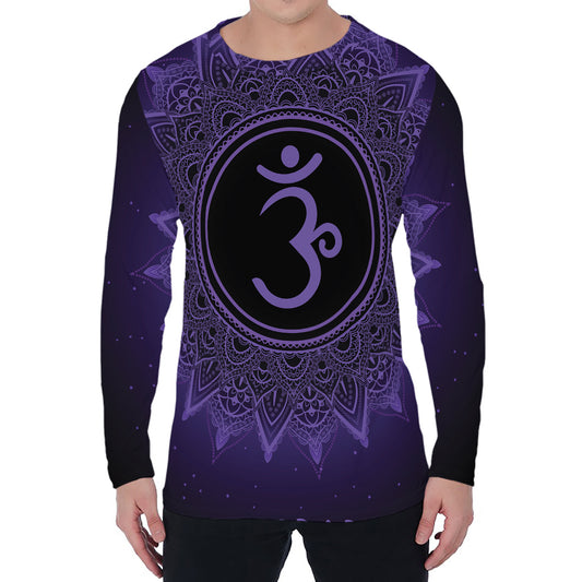 Sahasrara Chakra Symbol Print Men's Long Sleeve T-Shirt