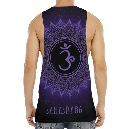 Sahasrara Chakra Symbol Print Men's Muscle Tank Top