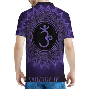 Sahasrara Chakra Symbol Print Men's Polo Shirt