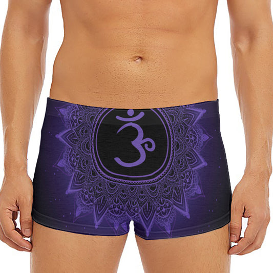Sahasrara Chakra Symbol Print Men's Short Boxer Briefs