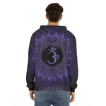 Sahasrara Chakra Symbol Print Men's Velvet Pullover Hoodie
