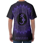 Sahasrara Chakra Symbol Print Men's Velvet T-Shirt