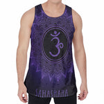 Sahasrara Chakra Symbol Print Men's Velvet Tank Top