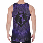 Sahasrara Chakra Symbol Print Men's Velvet Tank Top