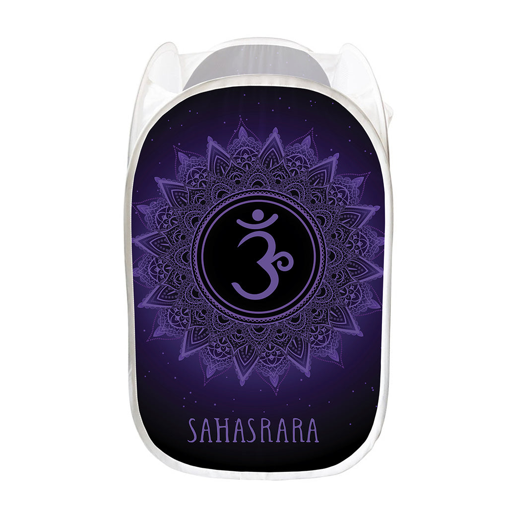 Sahasrara Chakra Symbol Print Mesh Laundry Hamper