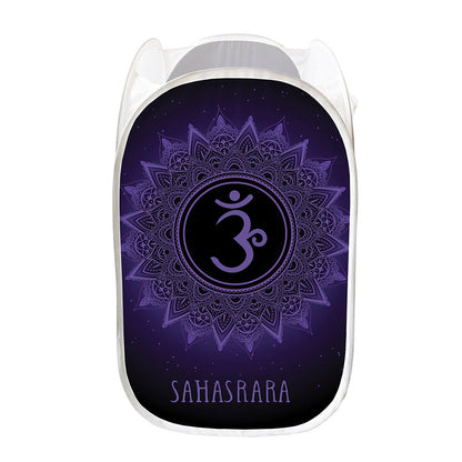 Sahasrara Chakra Symbol Print Mesh Laundry Hamper