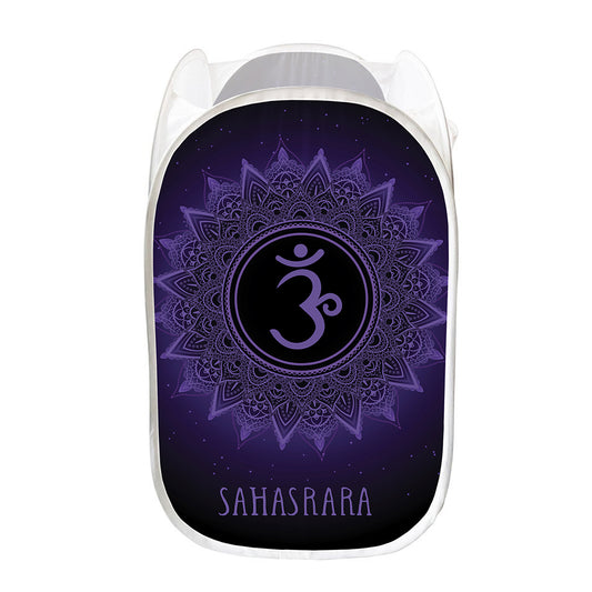Sahasrara Chakra Symbol Print Mesh Laundry Hamper