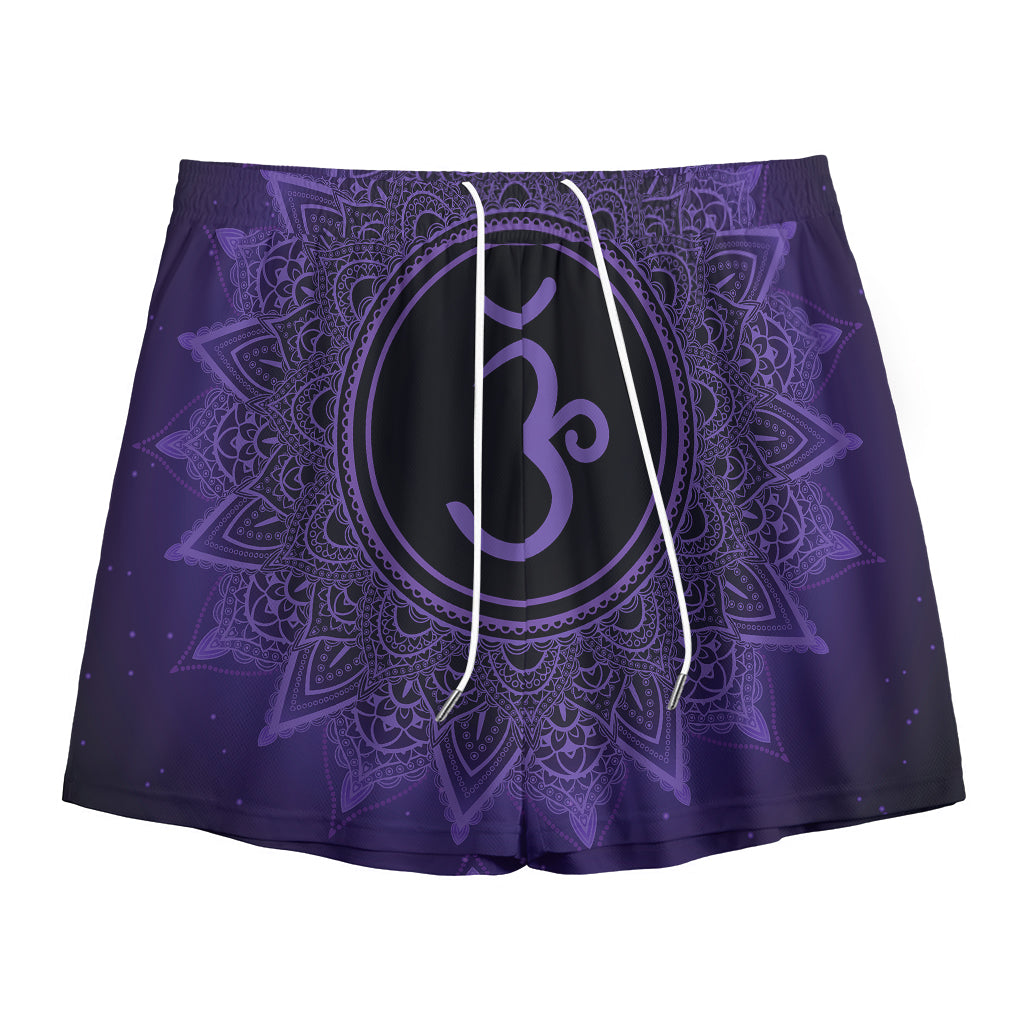 Sahasrara Chakra Symbol Print Mesh Shorts