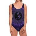 Sahasrara Chakra Symbol Print One Piece Swimsuit