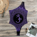 Sahasrara Chakra Symbol Print One Shoulder Bodysuit