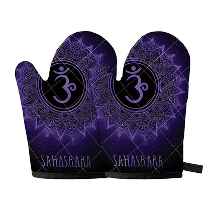 Sahasrara Chakra Symbol Print Oven Mitts