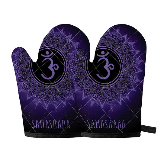 Sahasrara Chakra Symbol Print Oven Mitts