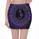 Sahasrara Chakra Symbol Print Pencil Mini Skirt
