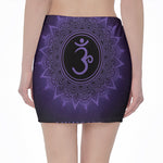 Sahasrara Chakra Symbol Print Pencil Mini Skirt