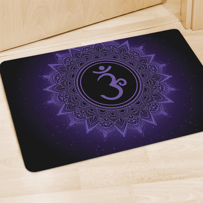 Sahasrara Chakra Symbol Print Polyester Doormat