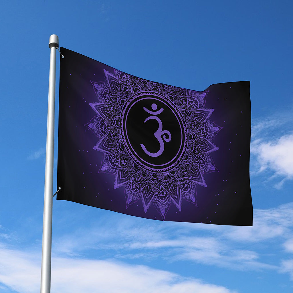Sahasrara Chakra Symbol Print Polyester Flag
