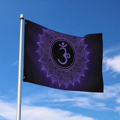 Sahasrara Chakra Symbol Print Polyester Flag