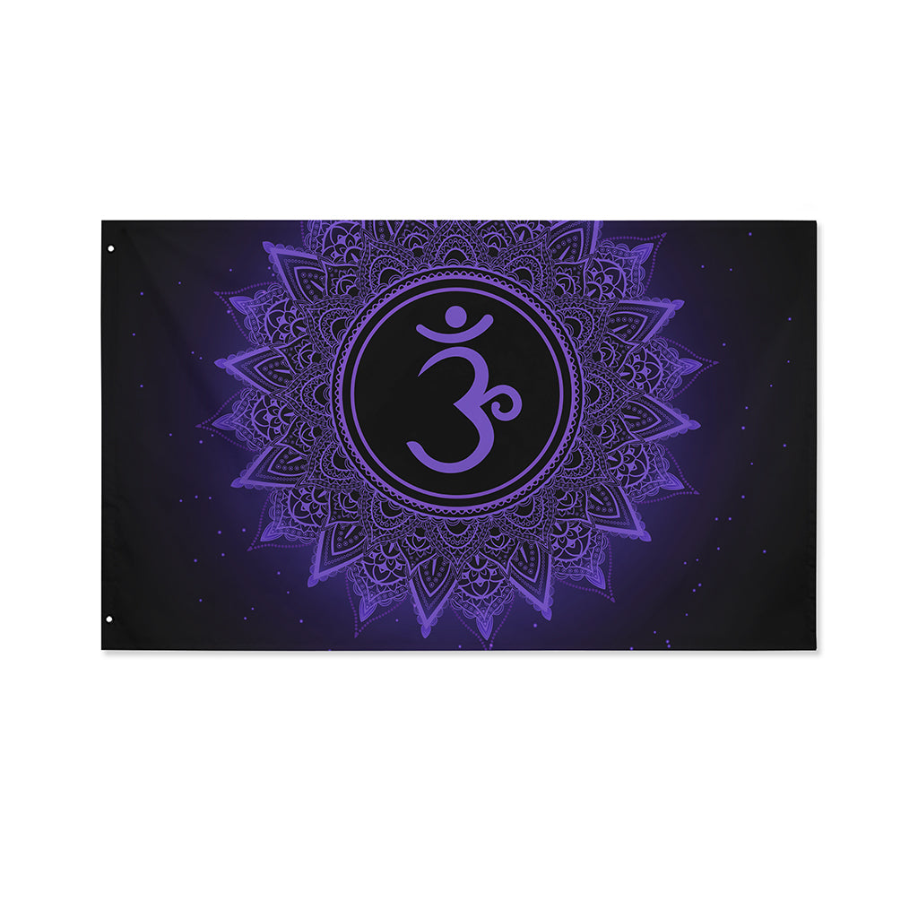 Sahasrara Chakra Symbol Print Polyester Flag