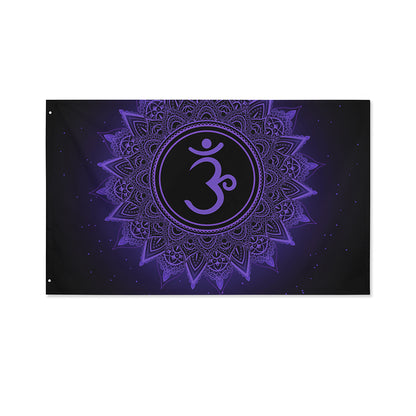 Sahasrara Chakra Symbol Print Polyester Flag