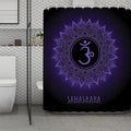 Sahasrara Chakra Symbol Print Polyester Shower Curtain